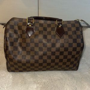 Louis Vuitton Damier Ebene Pattern Vintage Top Handle Bag speedy 30